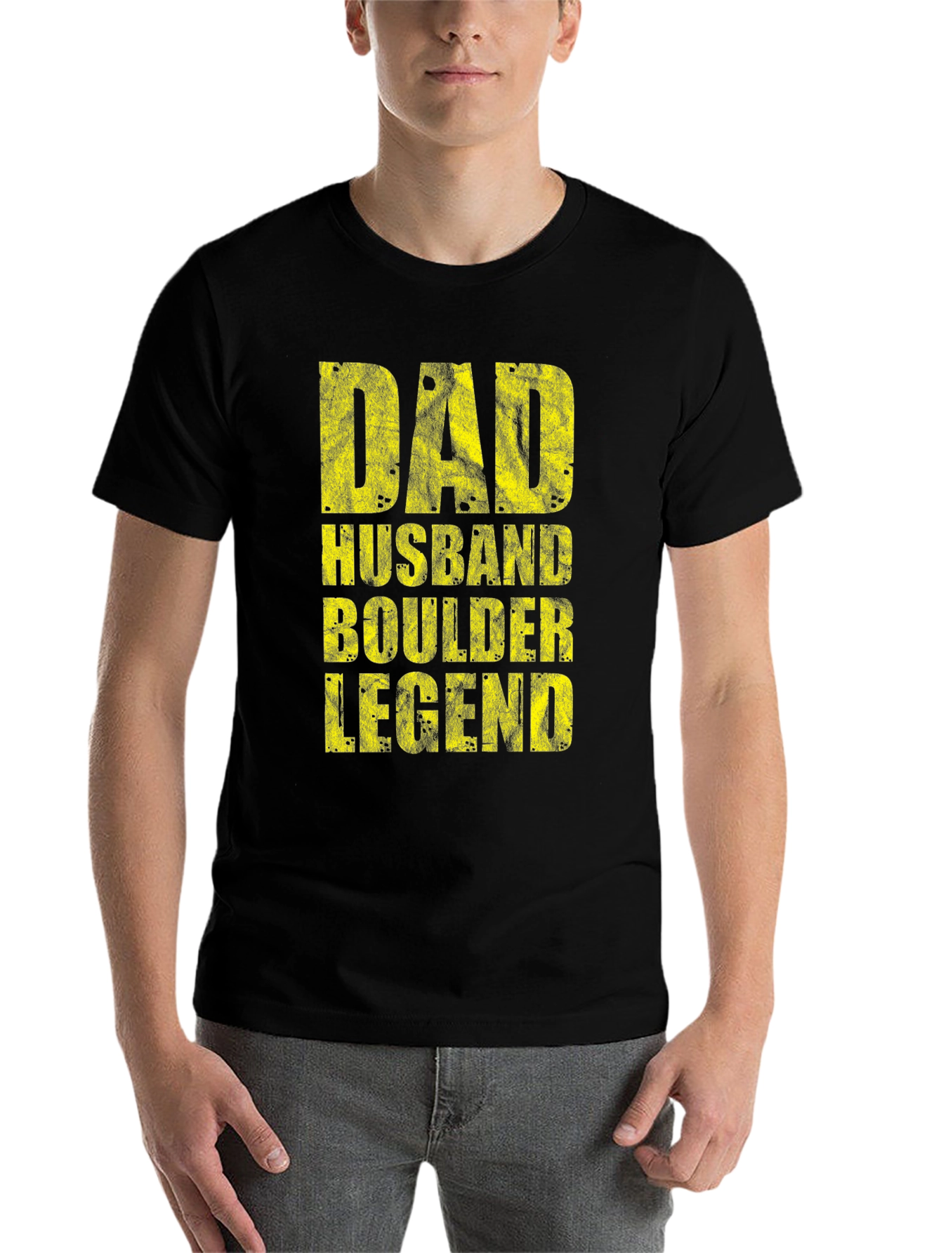 Dad Husband Boulder Legend Graphic T-Shirt