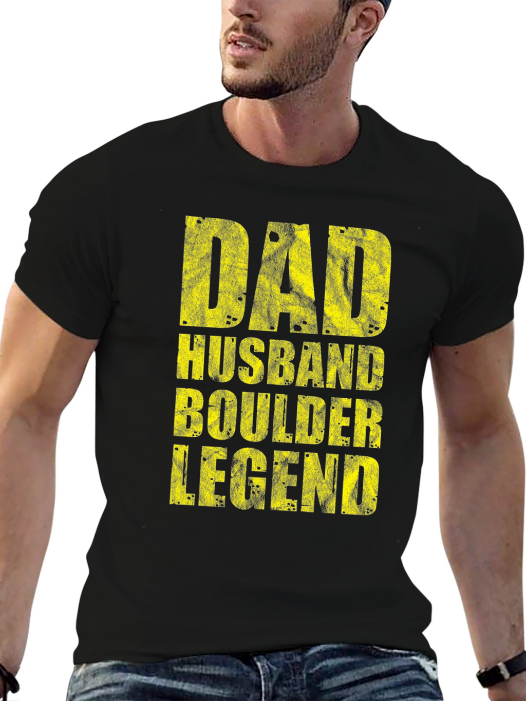 Dad Husband Boulder Legend Graphic T-Shirt
