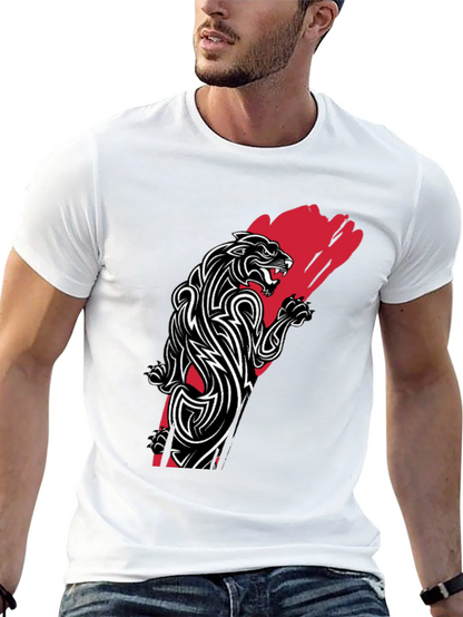 Tribal Panther Graphic Tee - Black