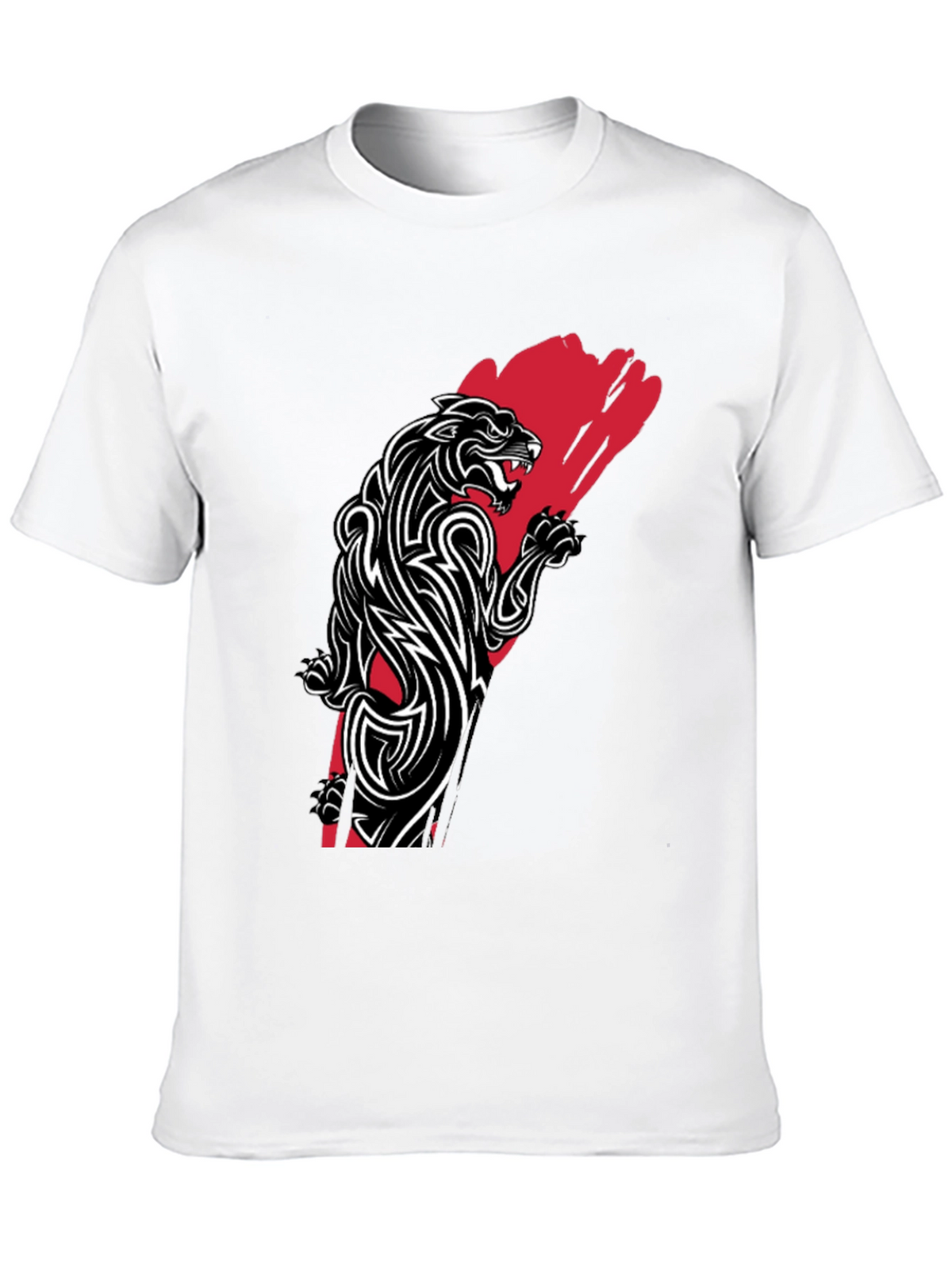 Tribal Panther Graphic Tee - Black