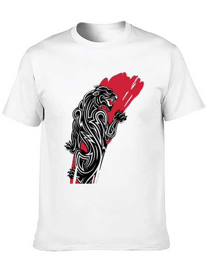 Tribal Panther Graphic Tee - Black