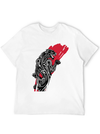 Tribal Panther Graphic Tee - Black