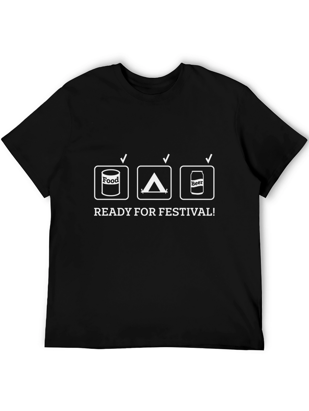 Festival Ready T-Shirt: Food Tent Beer Checklist