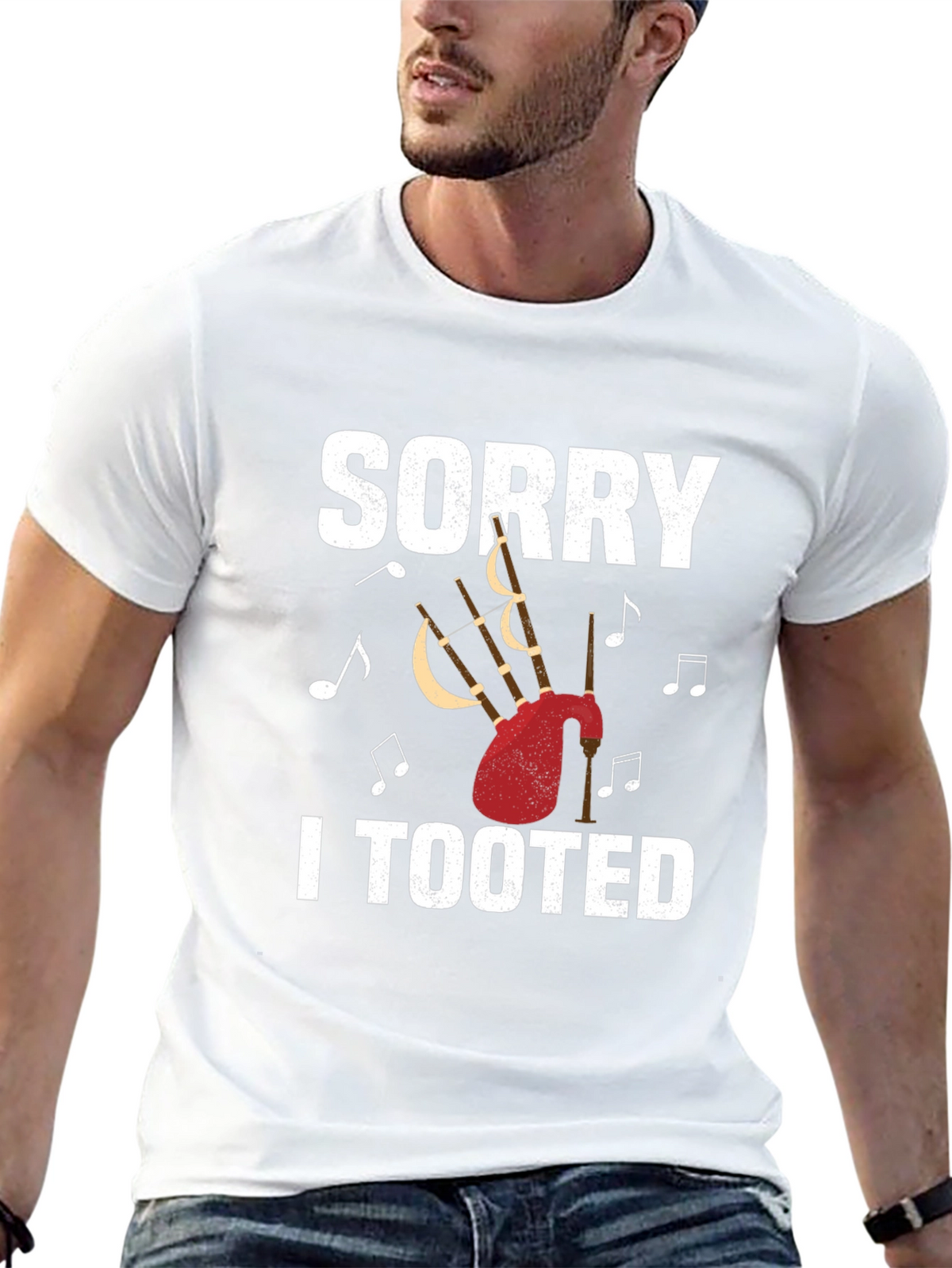Sorry I Tooted Bagpipe T-Shirt Funny Musician Tee
