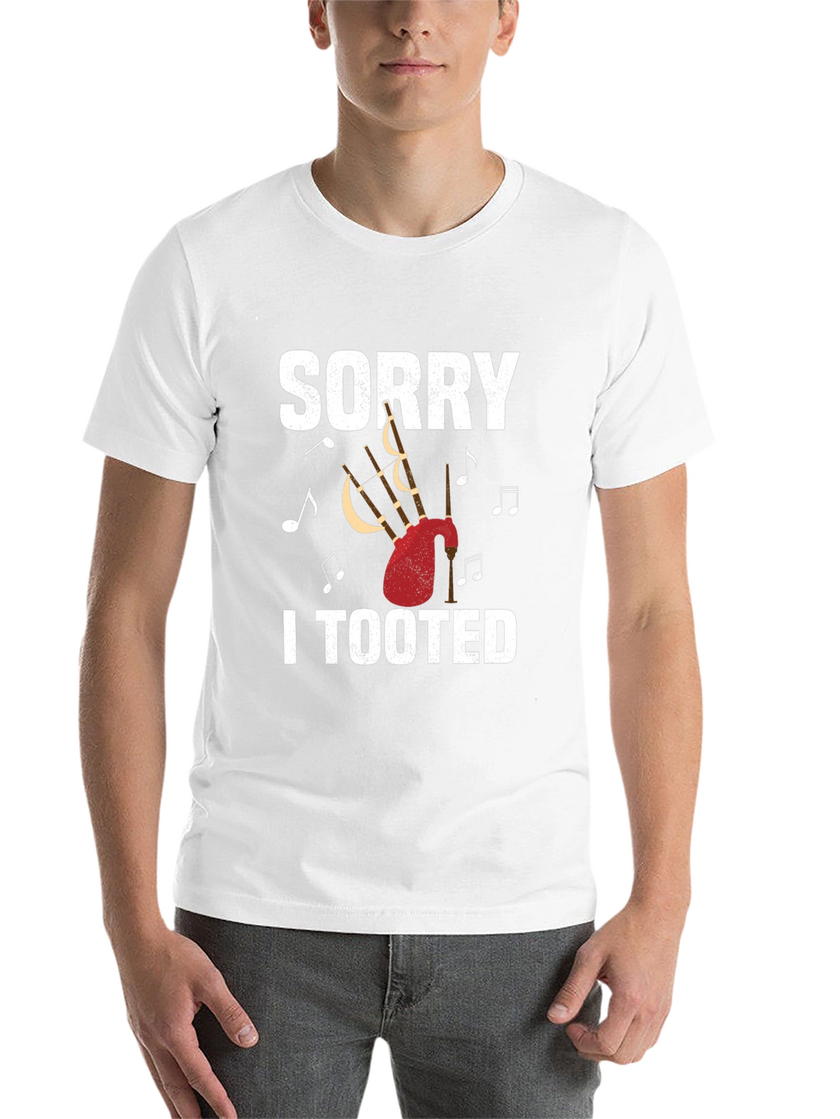 Sorry I Tooted Bagpipe T-Shirt Funny Musician Tee