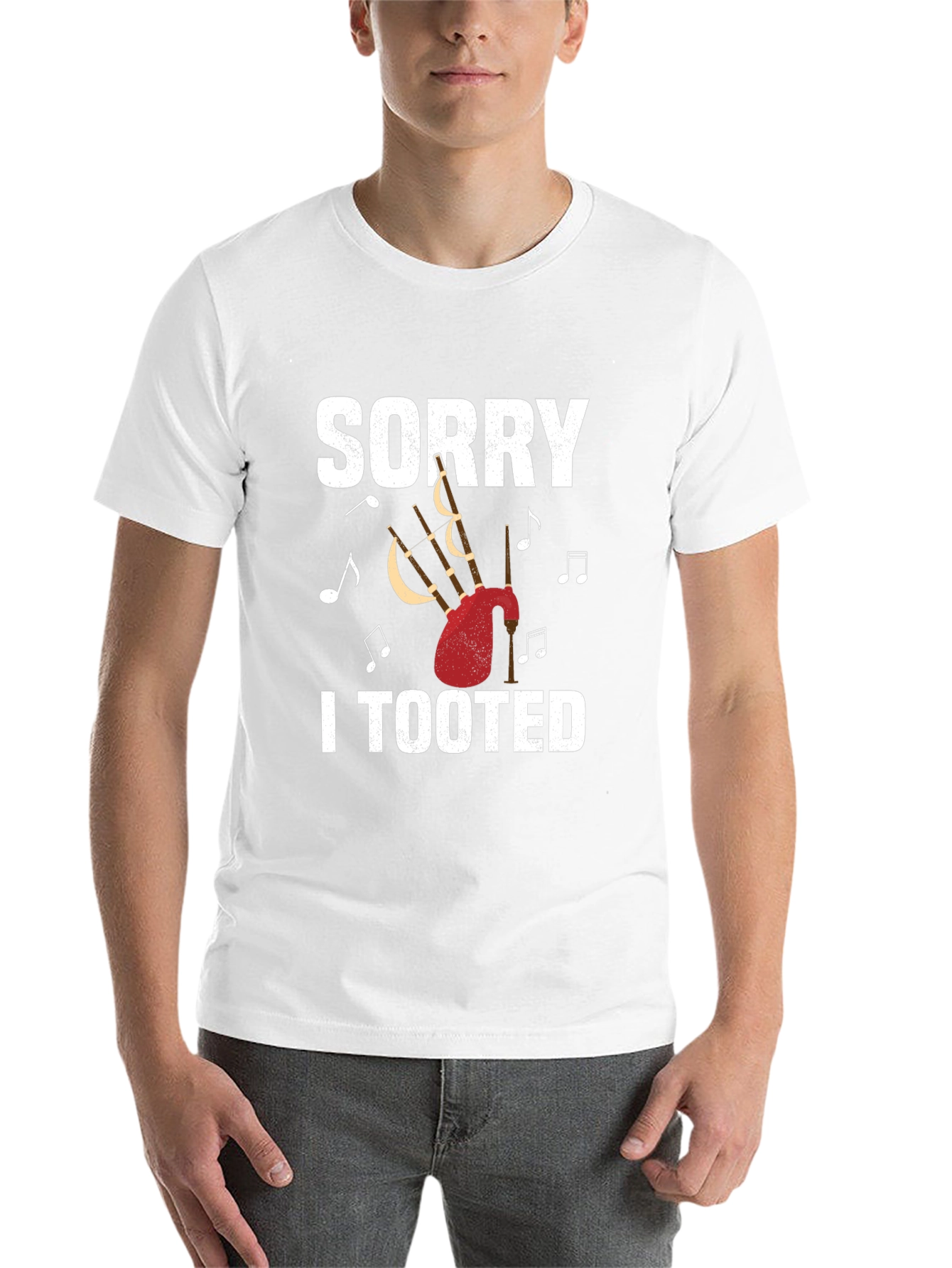 Sorry I Tooted Bagpipe T-Shirt Funny Musician Tee