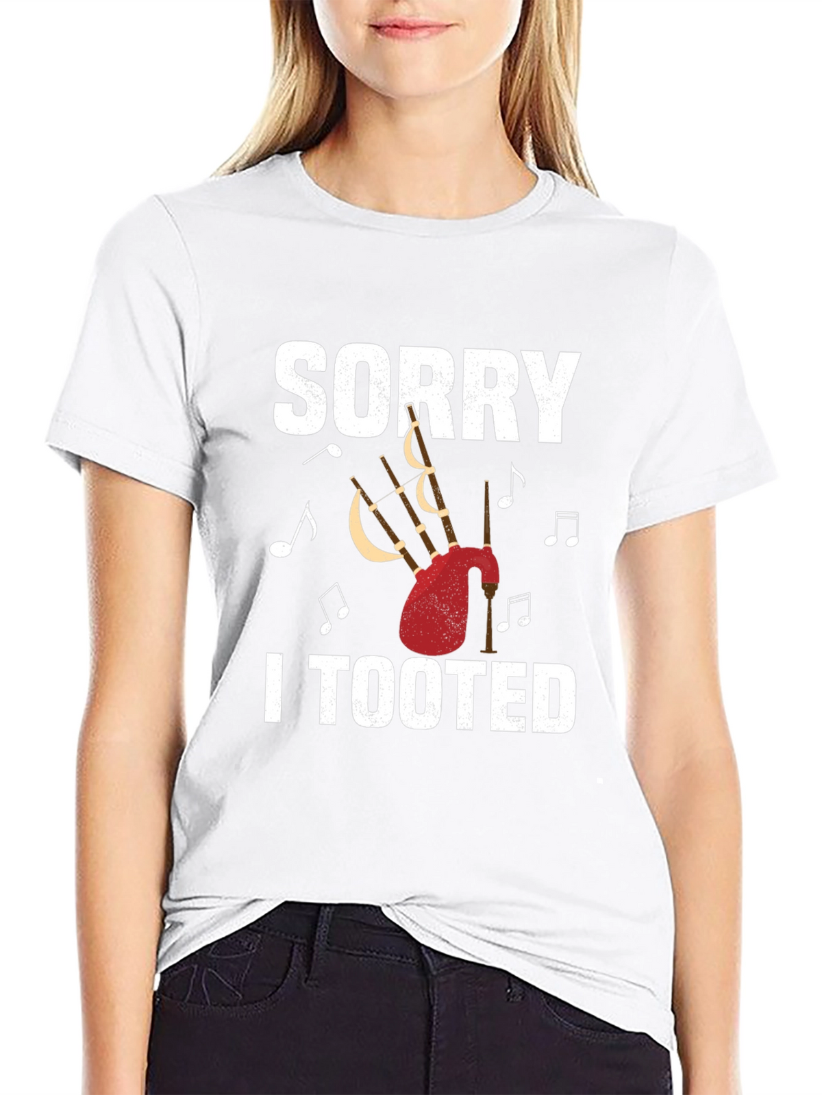 Sorry I Tooted Bagpipe T-Shirt Funny Musician Tee