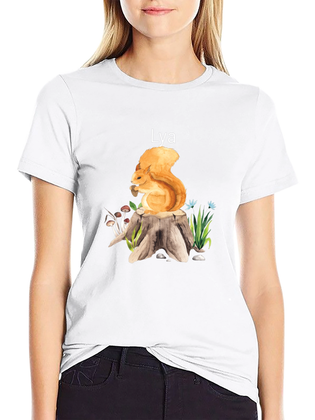 Squirrel Stump Tee - Lya Nature Lover Shirt