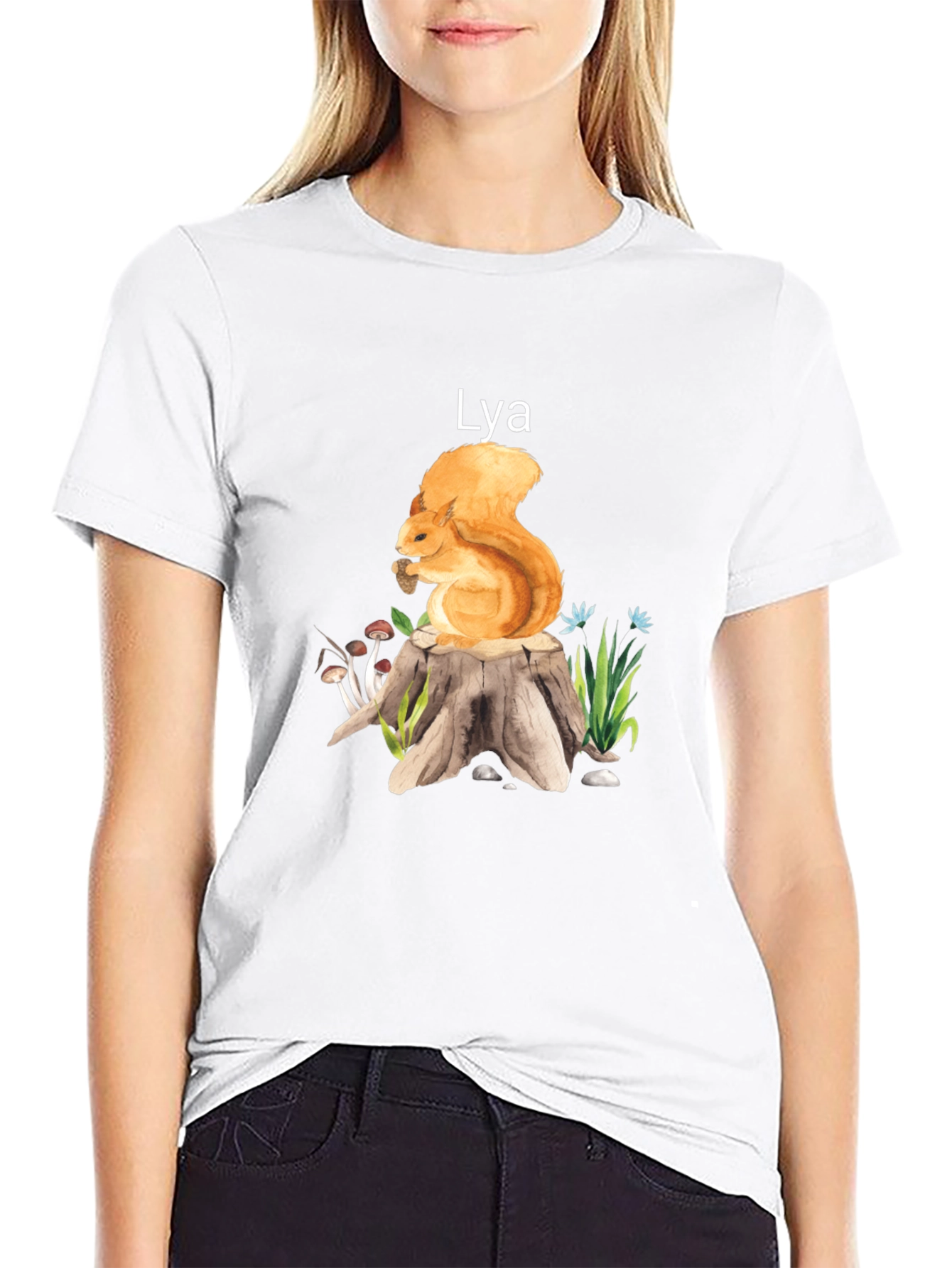 Squirrel Stump Tee - Lya Nature Lover Shirt