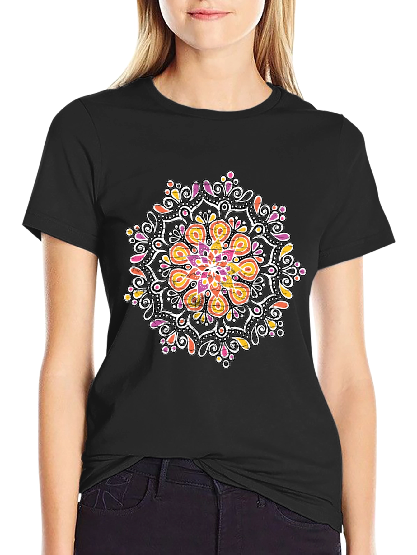 Mandala Graphic Black T-Shirt