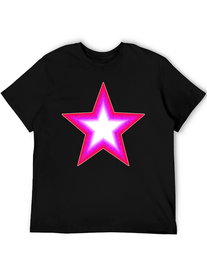 Neon Star Graphic Black T-Shirt