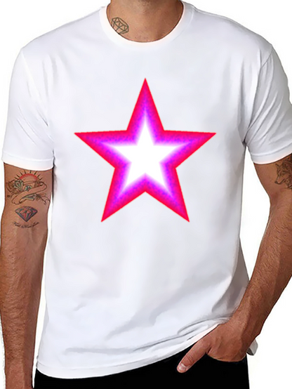 Neon Star Graphic Black T-Shirt