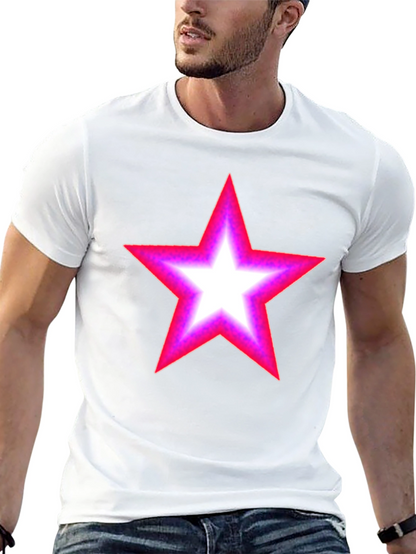 Neon Star Graphic Black T-Shirt