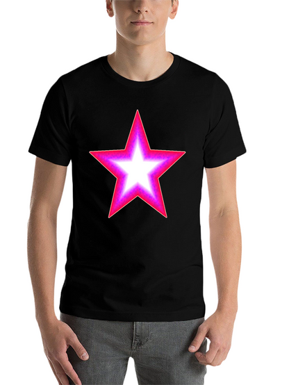 Neon Star Graphic Black T-Shirt