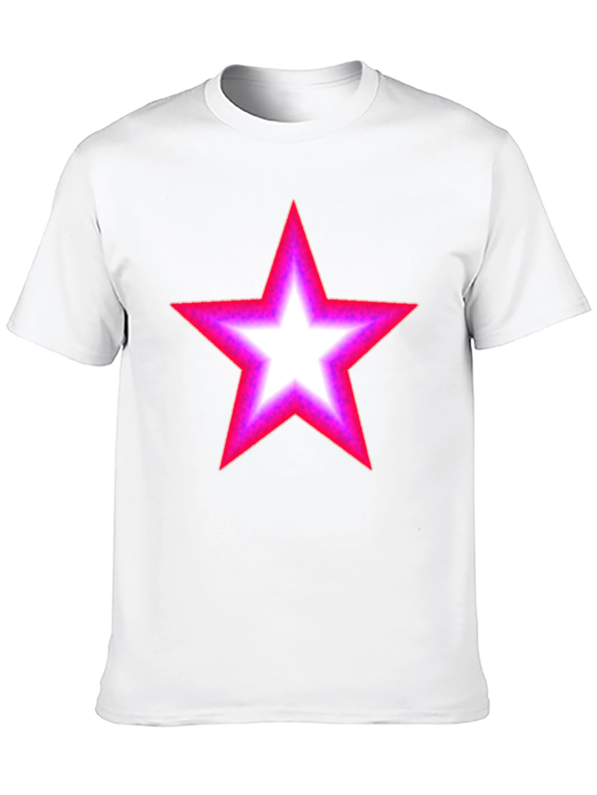 Neon Star Graphic Black T-Shirt