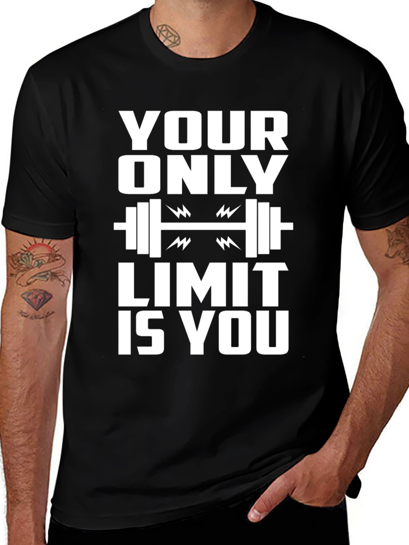 Motivational Workout T-Shirt - Your Only Limit Is You