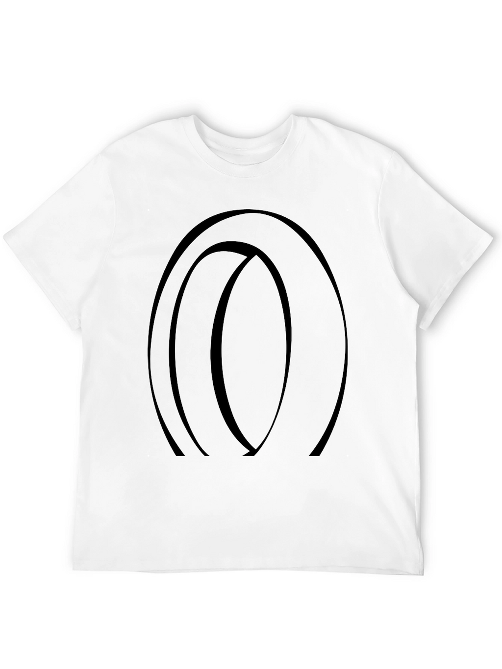 Abstract Circle Graphic Black T-Shirt