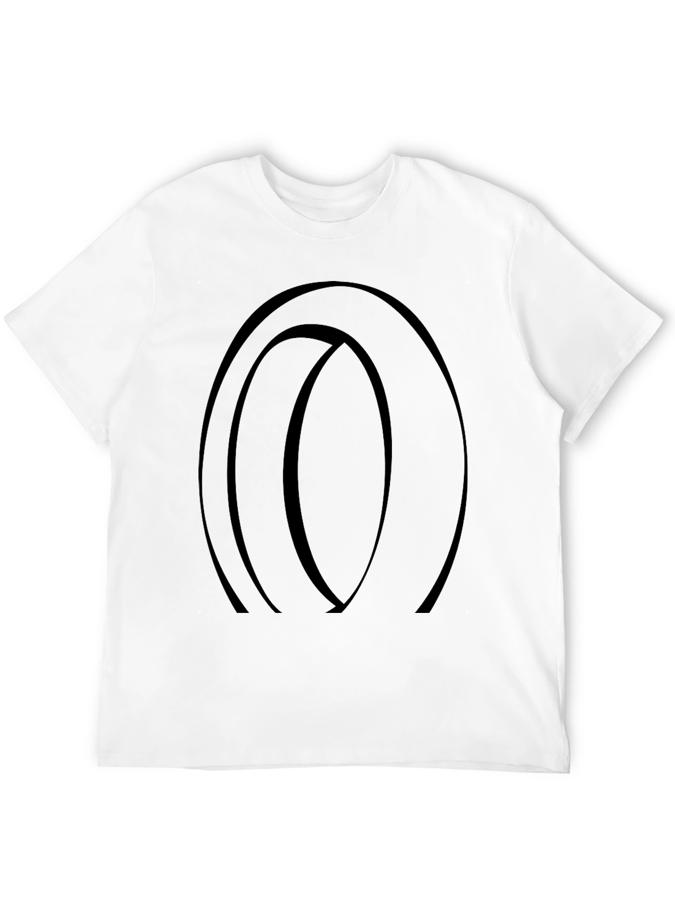 Abstract Circle Graphic Black T-Shirt