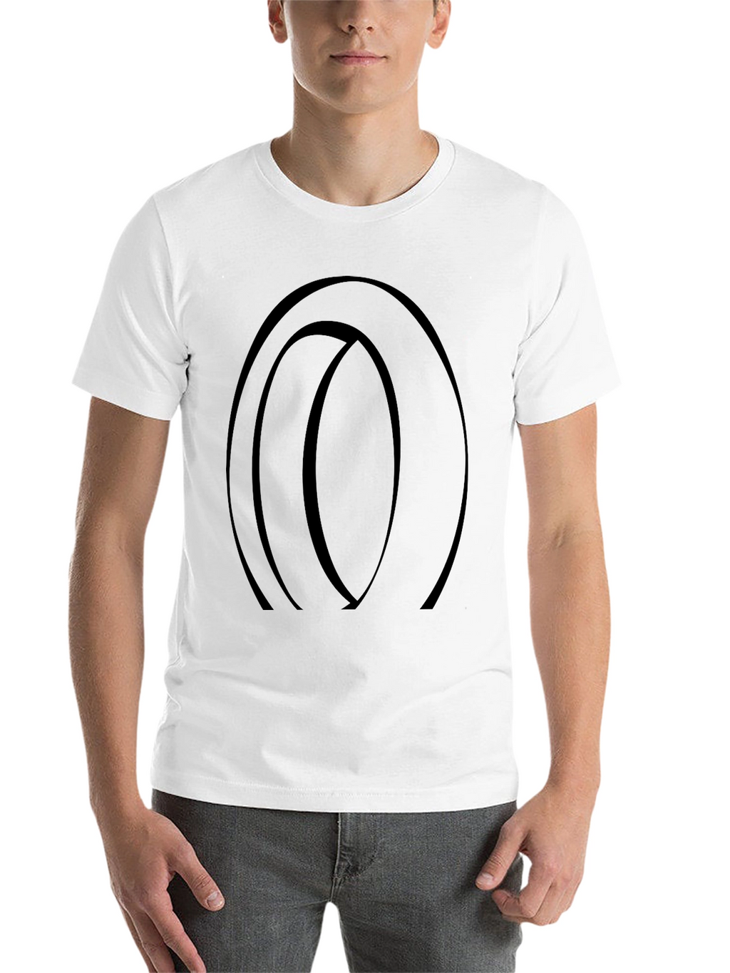 Abstract Circle Graphic Black T-Shirt