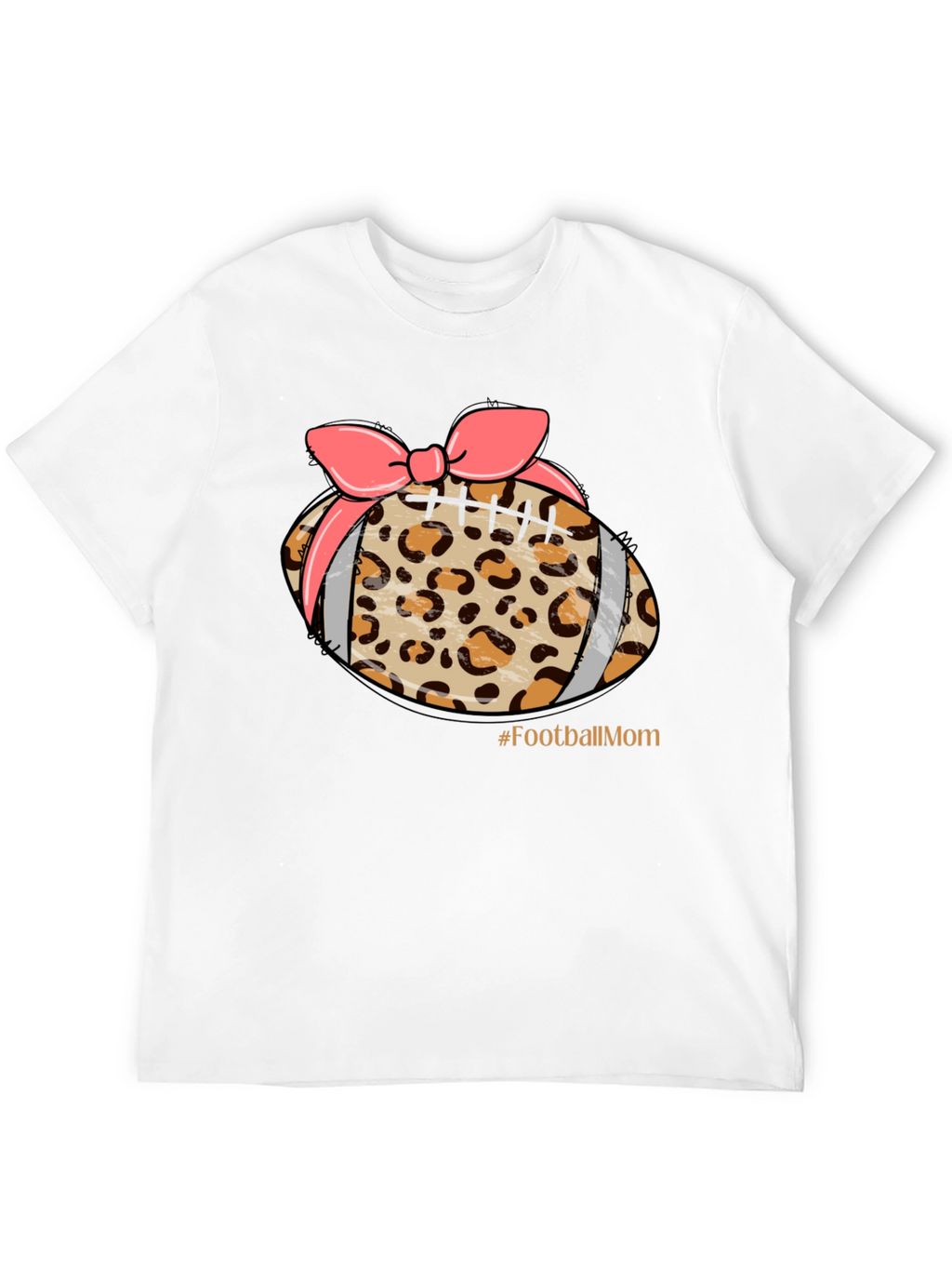 Football Mom Leopard Print T-Shirt