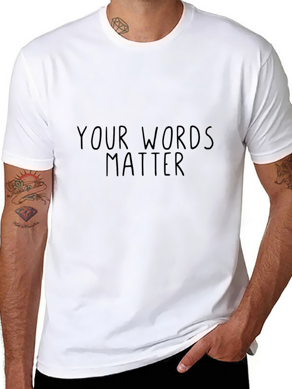 Your Words Matter Graphic Tee - Black