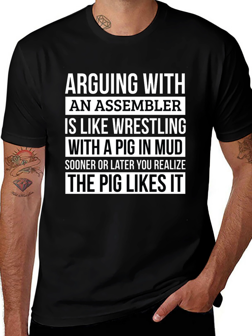 Assembler Pig Wrestling T-Shirt