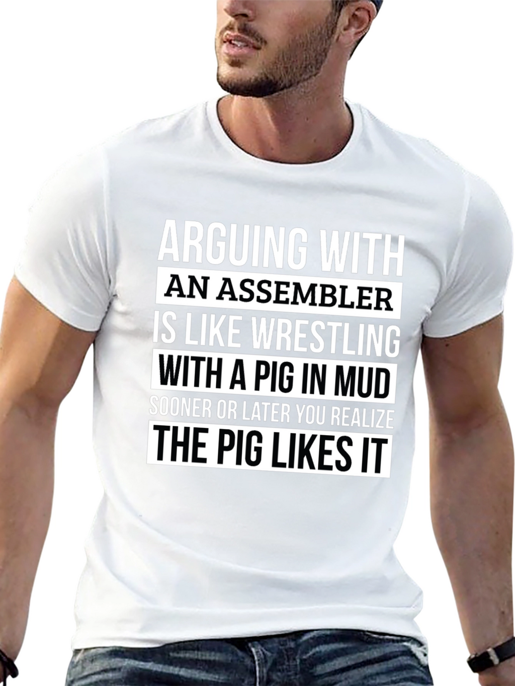 Assembler Pig Wrestling T-Shirt