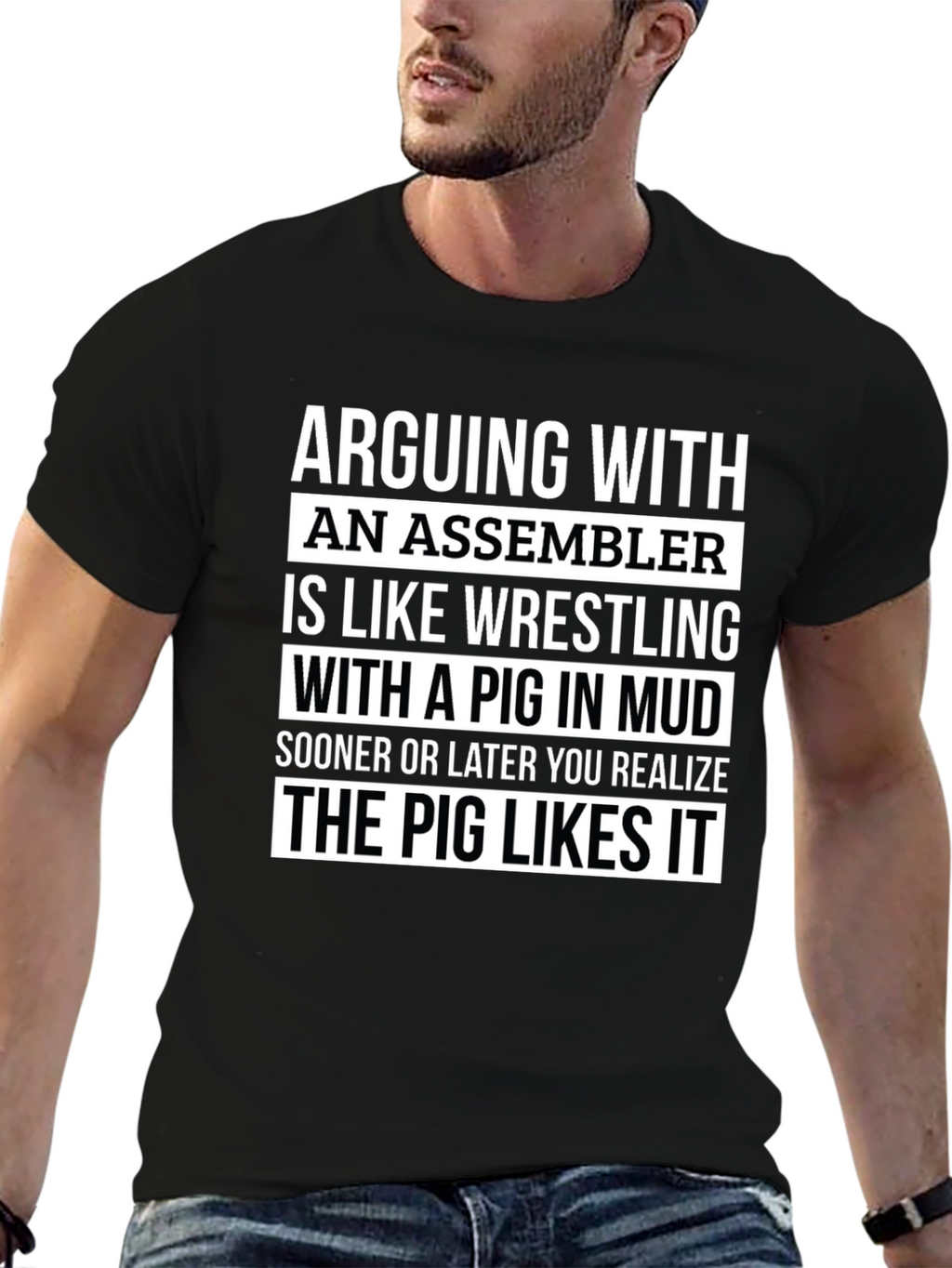 Assembler Pig Wrestling T-Shirt