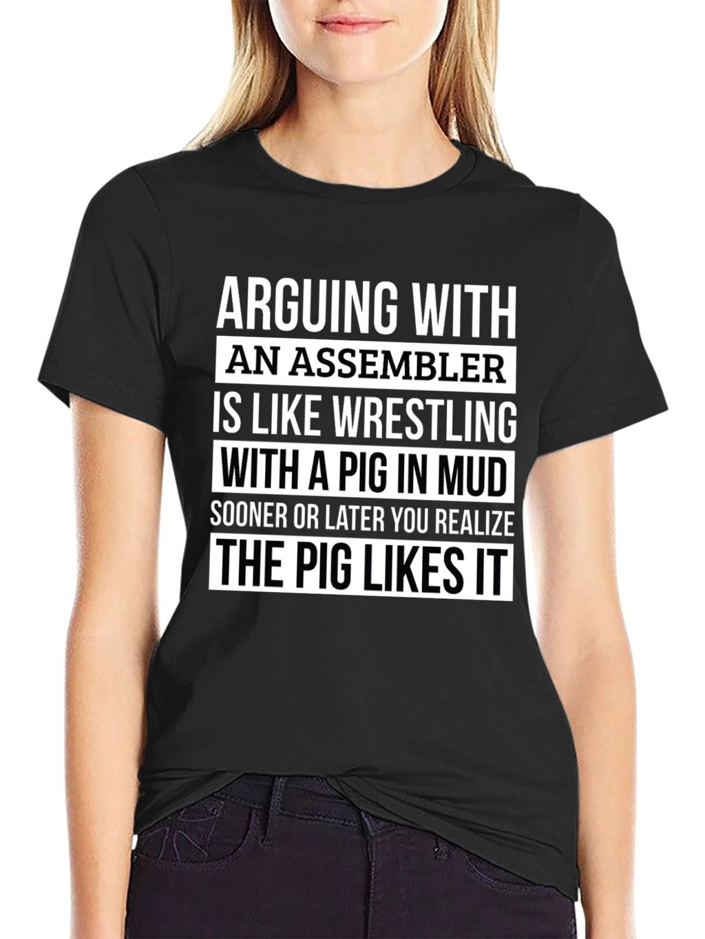 Assembler Pig Wrestling T-Shirt