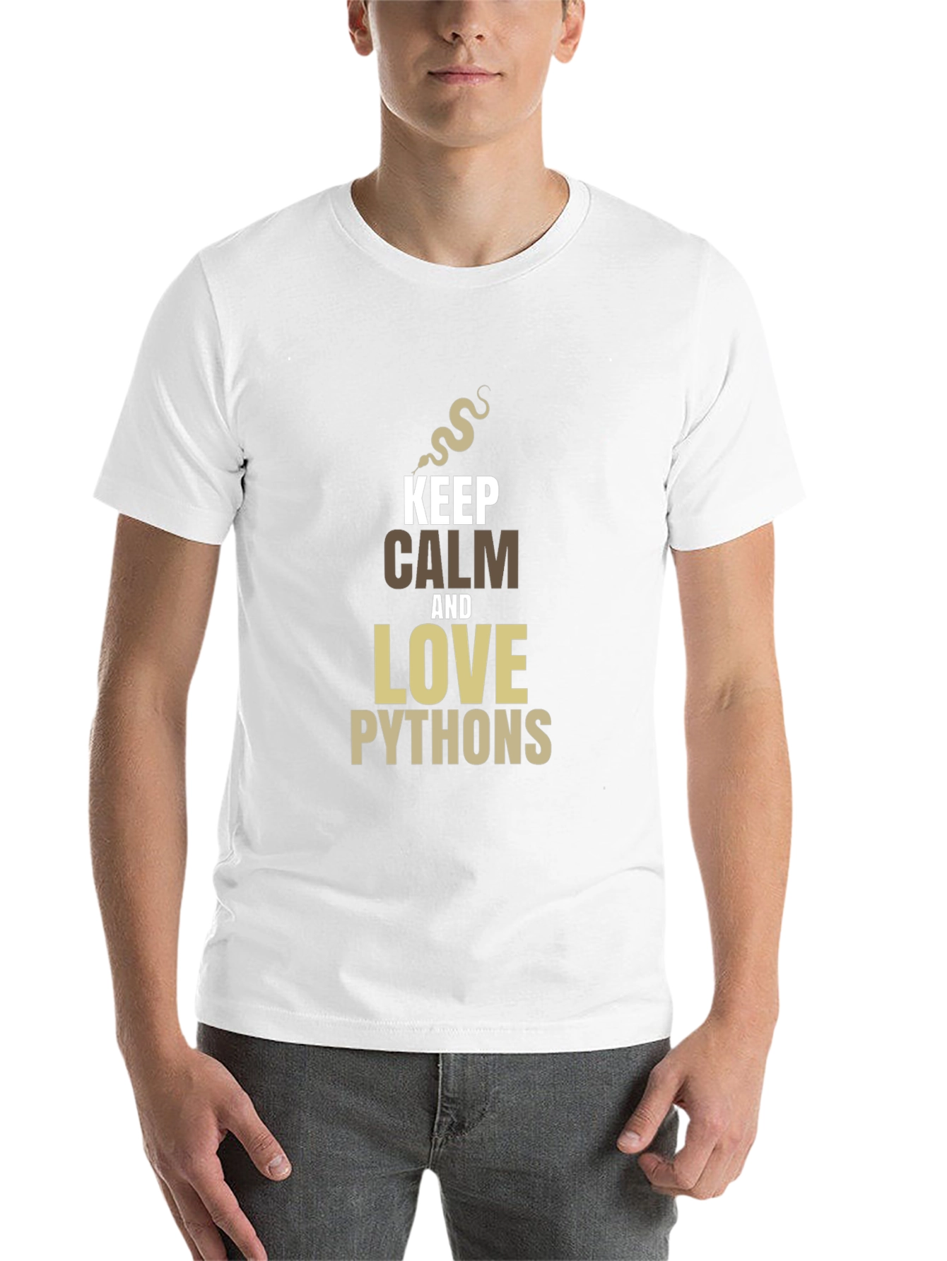 Keep Calm and Love Pythons Black T-Shirt