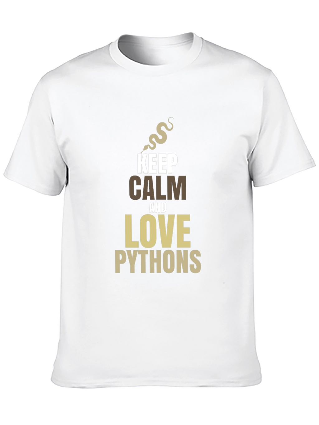 Keep Calm and Love Pythons Black T-Shirt