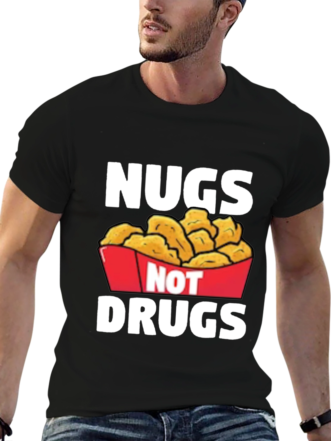 Nugs Not Drugs Graphic T-Shirt - Funny Foodie Tee
