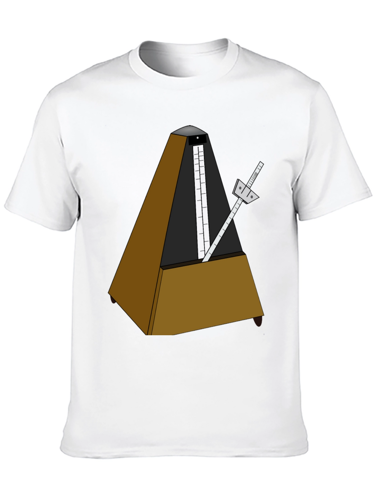 Musical Metronome Graphic Tee - Black Cotton Shirt