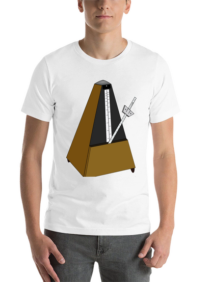 Musical Metronome Graphic Tee - Black Cotton Shirt