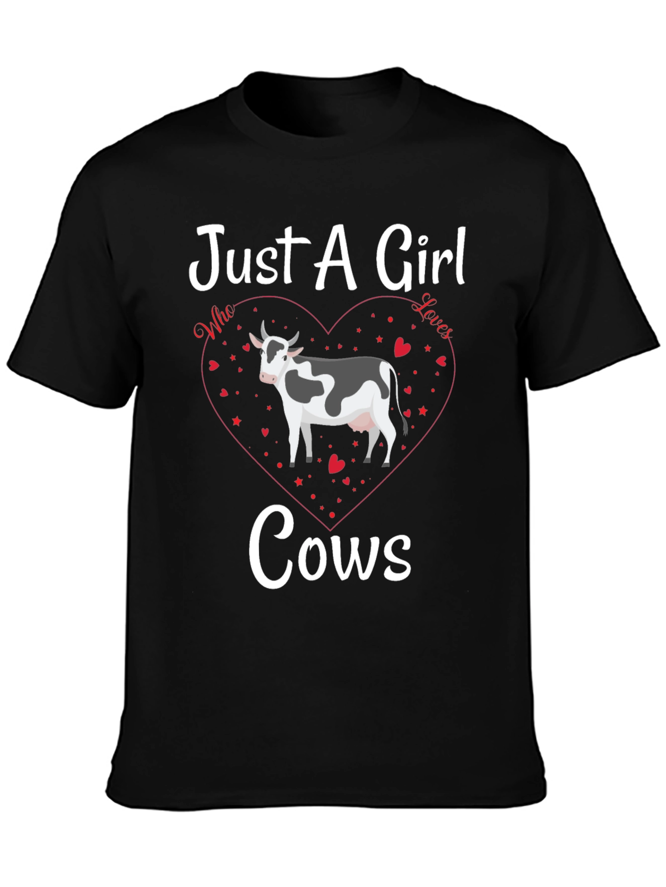 Just A Girl Who Loves Cows Graphic Tee