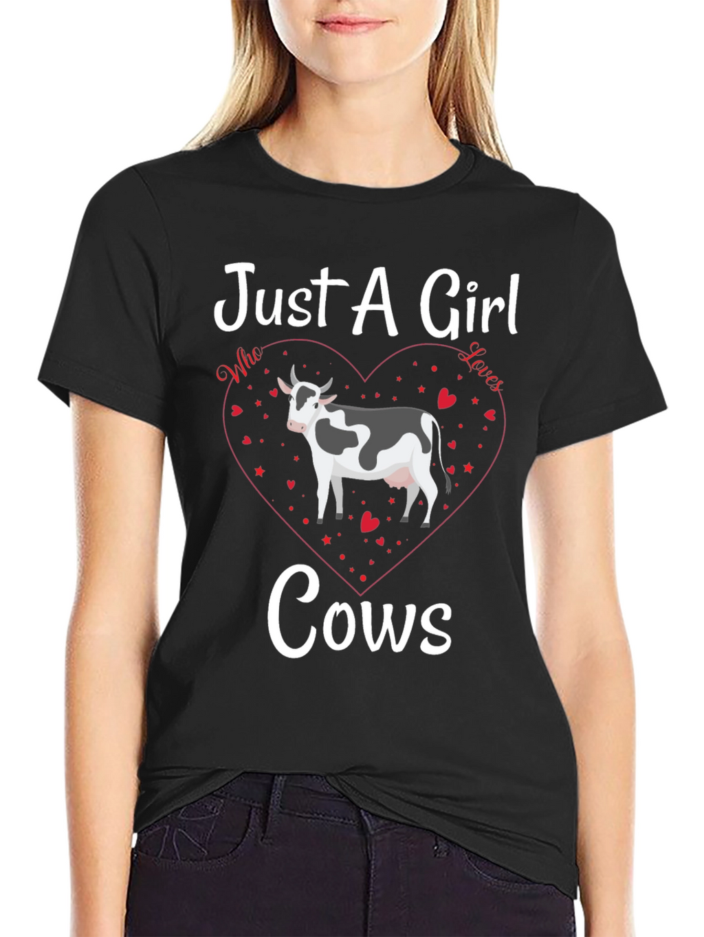 Just A Girl Who Loves Cows Graphic Tee