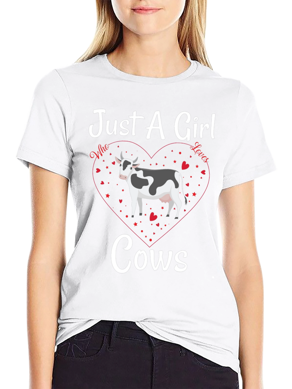 Just A Girl Who Loves Cows Graphic Tee