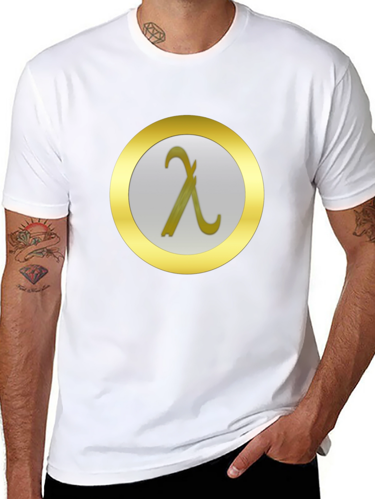 Lambda Symbol T-Shirt - Modern Minimalist Design