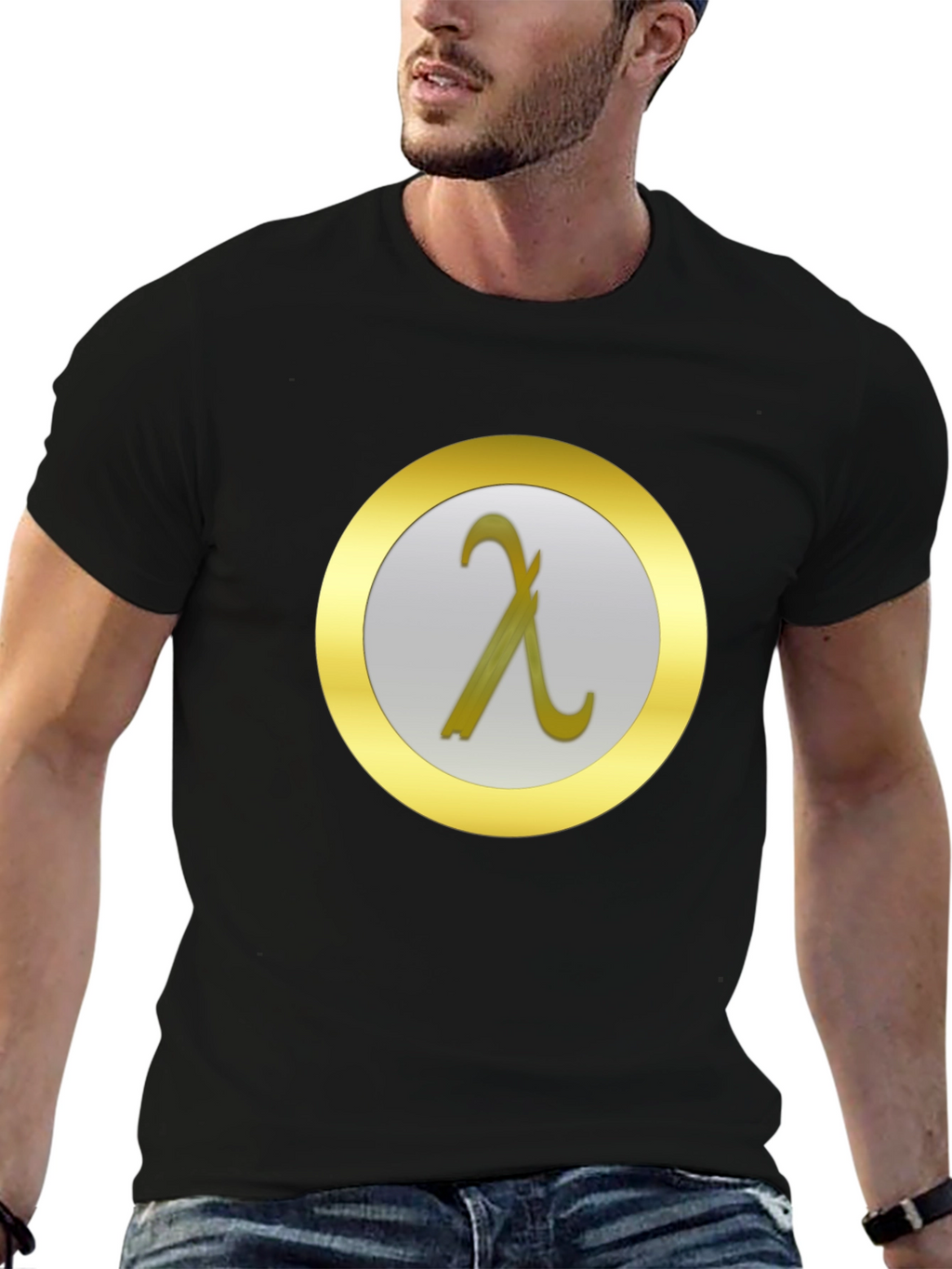 Lambda Symbol T-Shirt - Modern Minimalist Design