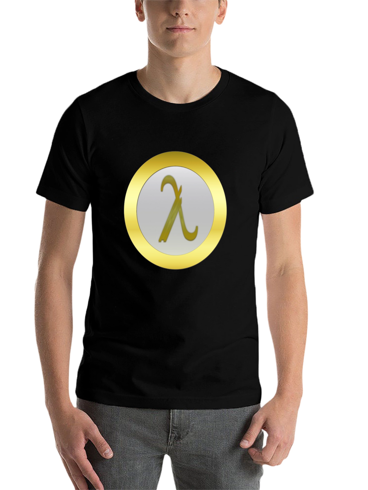 Lambda Symbol T-Shirt - Modern Minimalist Design