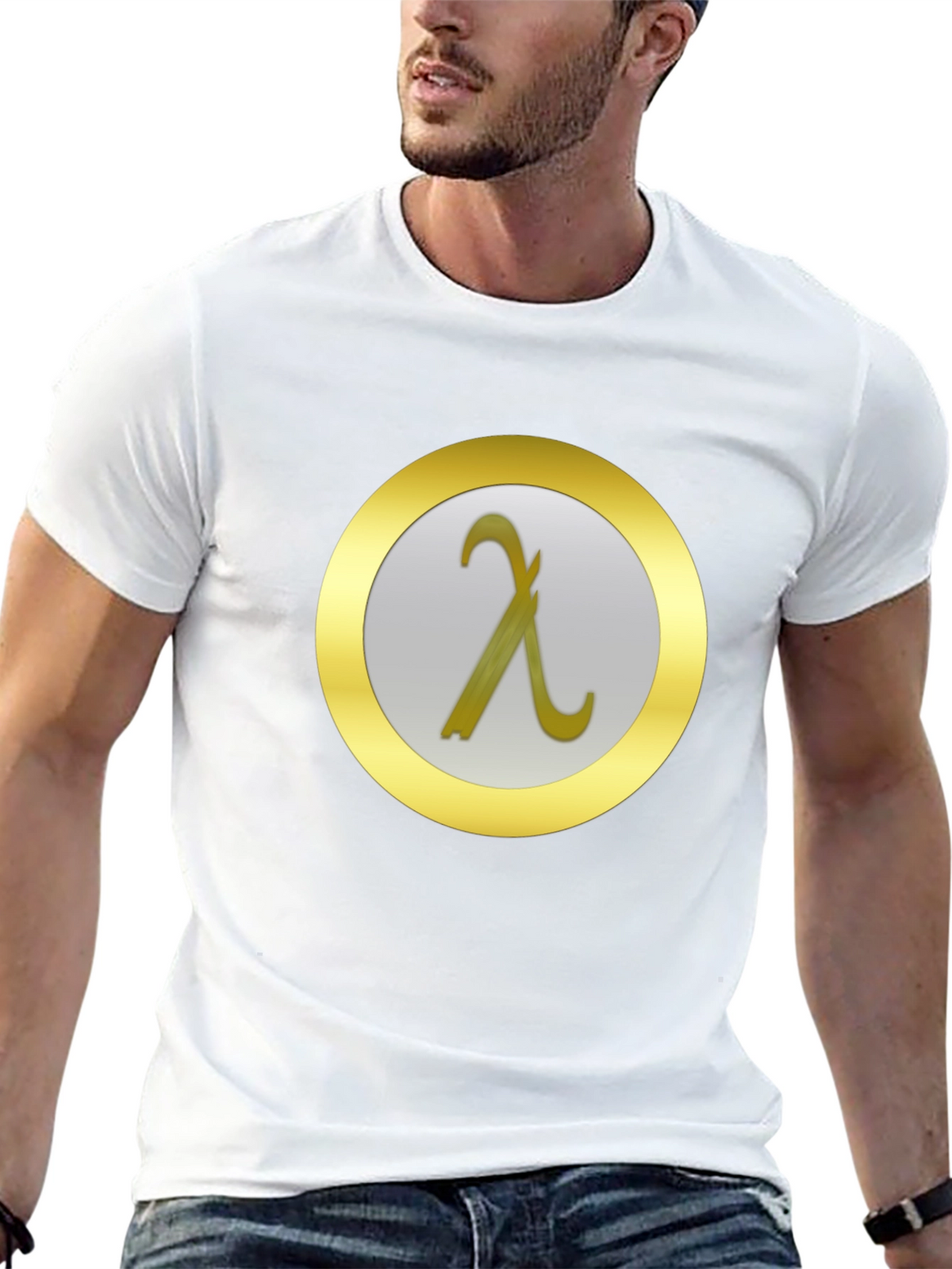 Lambda Symbol T-Shirt - Modern Minimalist Design