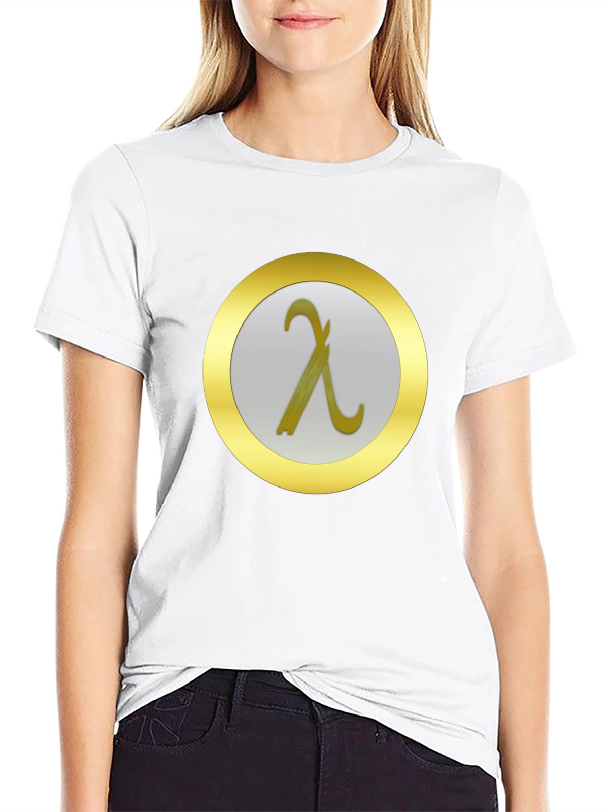 Lambda Symbol T-Shirt - Modern Minimalist Design