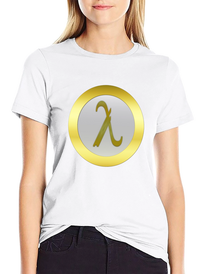 Lambda Symbol T-Shirt - Modern Minimalist Design