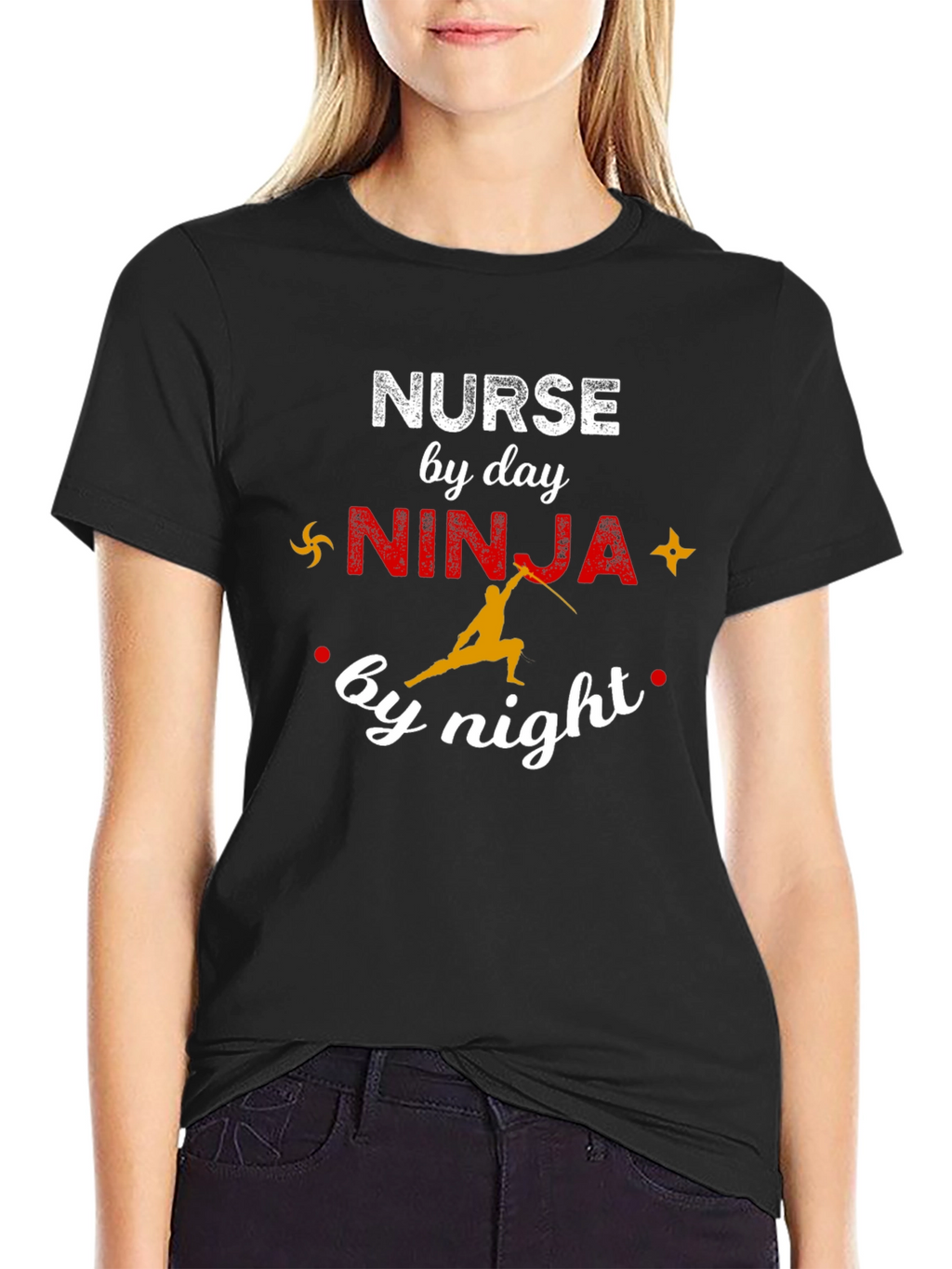 Nurse by Day Ninja by Night Graphic T-Shirt