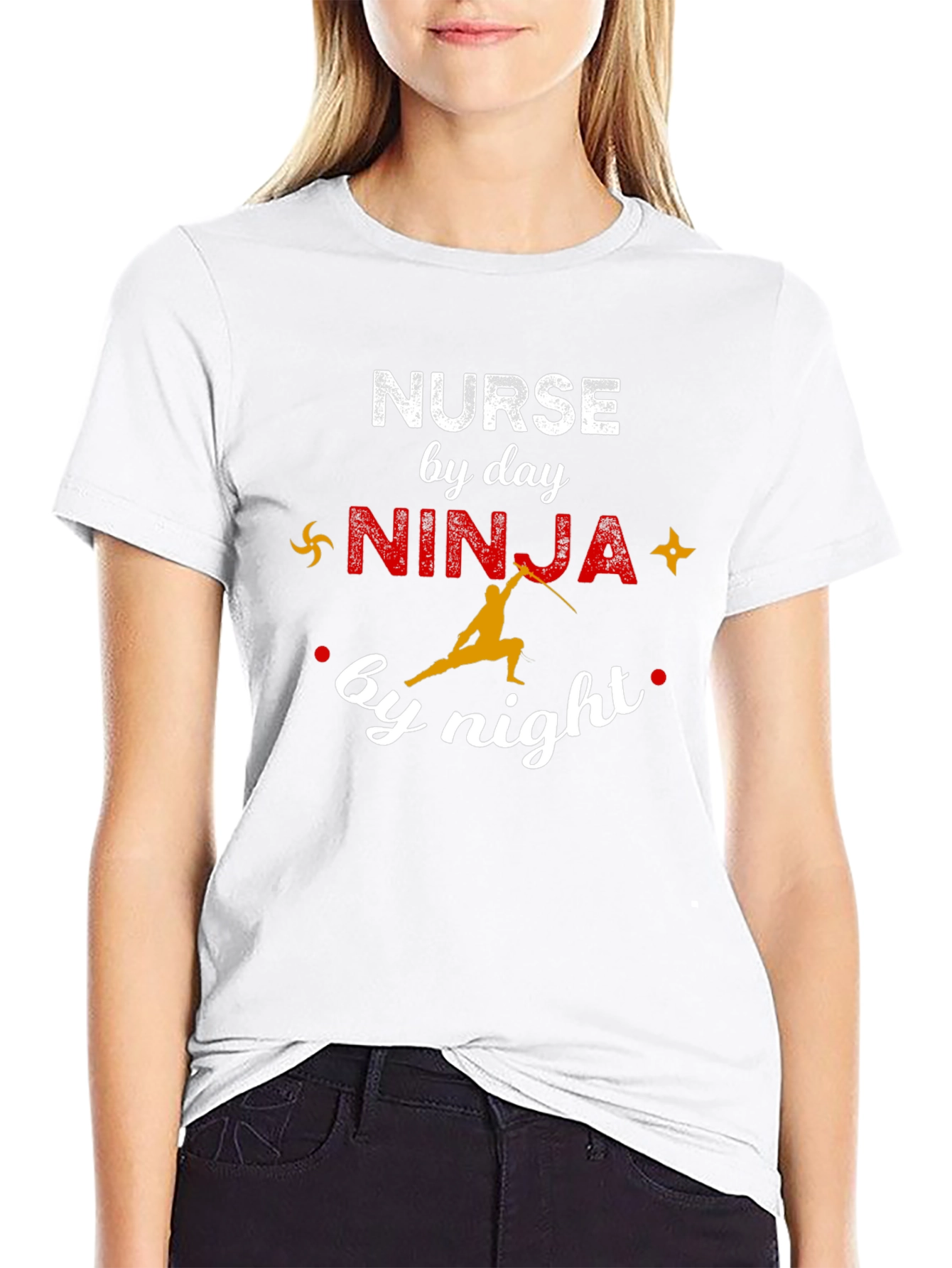 Nurse by Day Ninja by Night Graphic T-Shirt