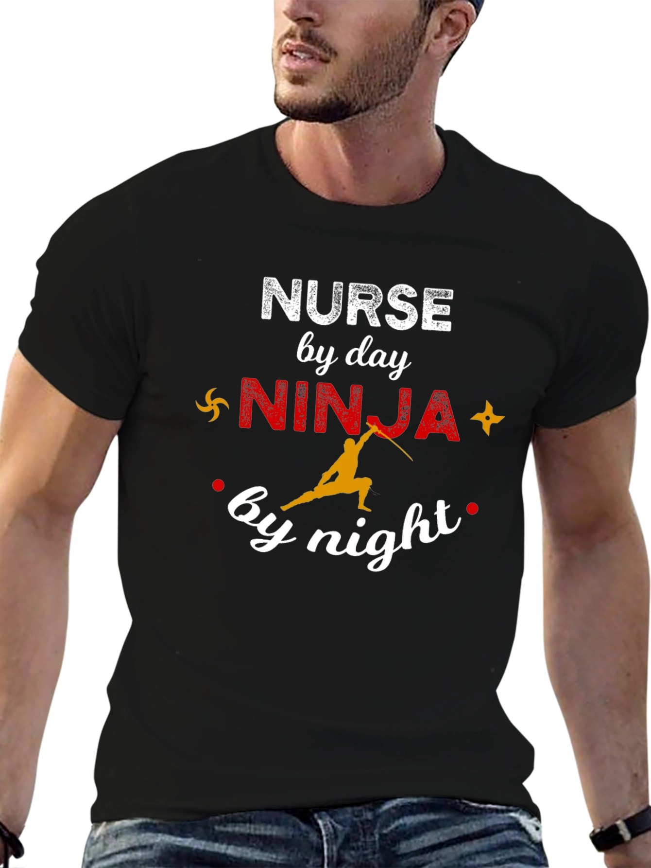 Nurse by Day Ninja by Night Graphic T-Shirt