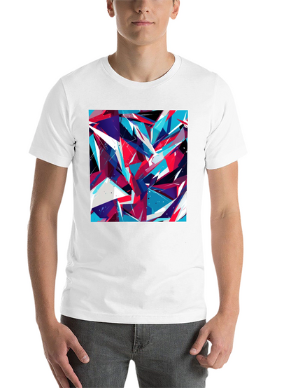 Abstract Geometric Print Black T-Shirt