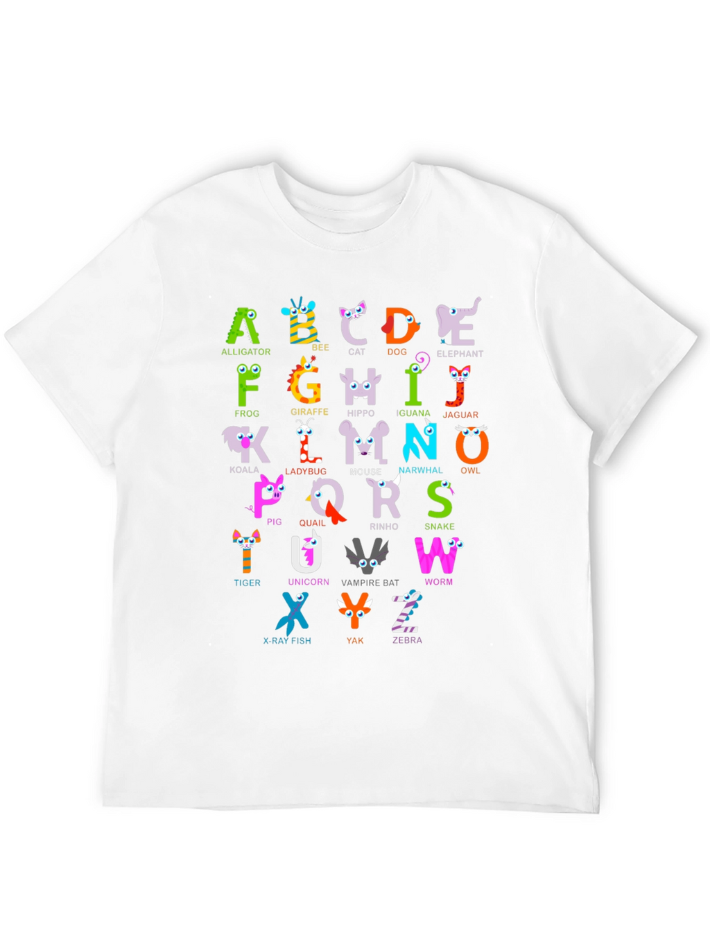 Alphabet Animal ABCs T-Shirt