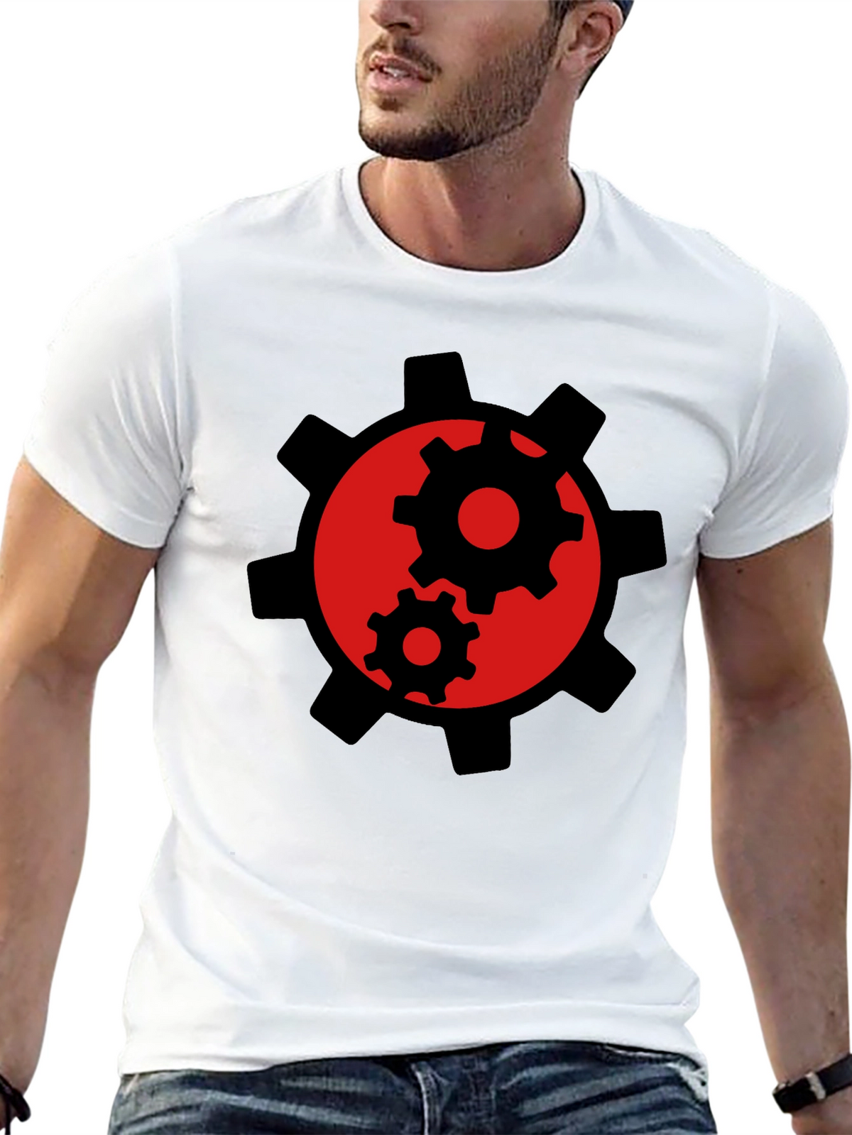 Gear Graphic Black T-Shirt