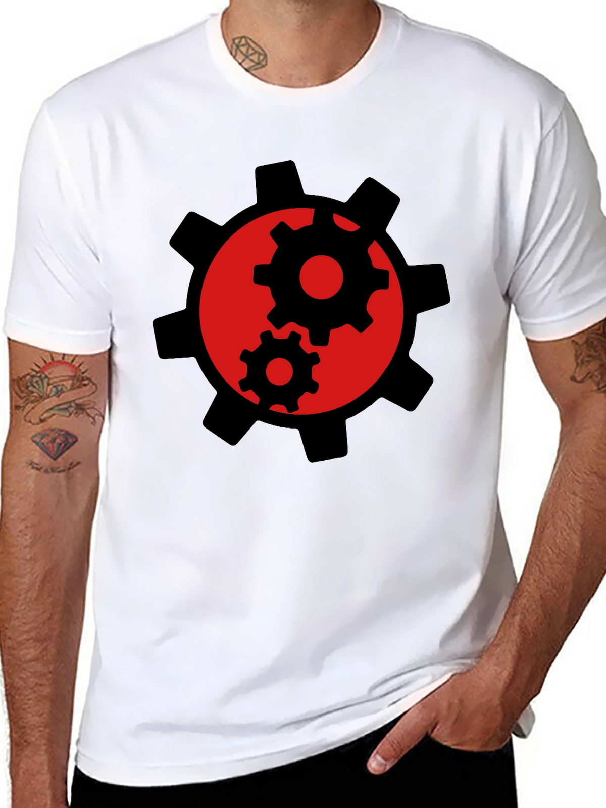 Gear Graphic Black T-Shirt
